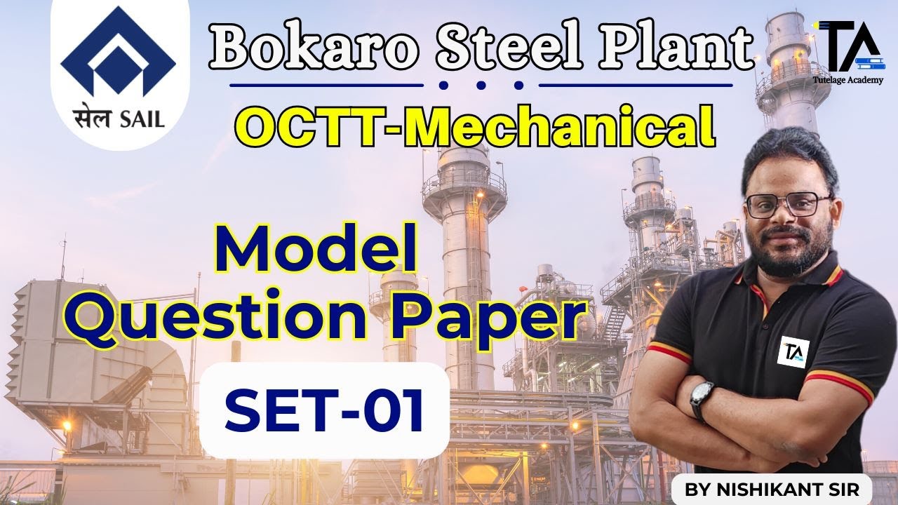 SAIL Bokaro OCTT Mechanical Model Questions Paper (Set-01)||Most Expected MCQs by Nishikant Sir||