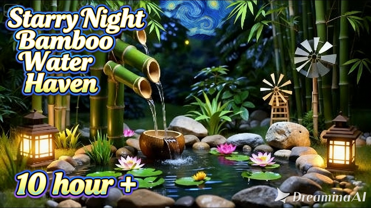 Serene Moonlit Bamboo Garden 🌿 10 Hours+ Pure Calm for Meditation & Sleep