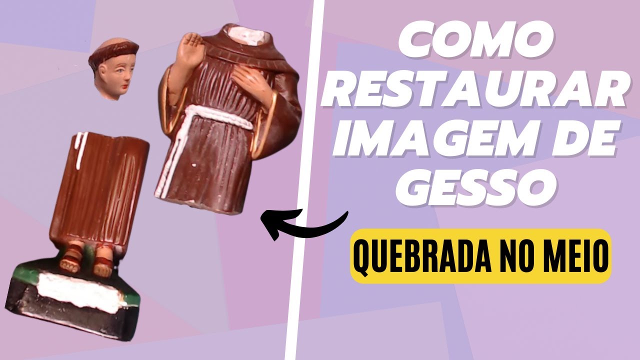 Como restaurar imagem de gesso quebrada ao meio