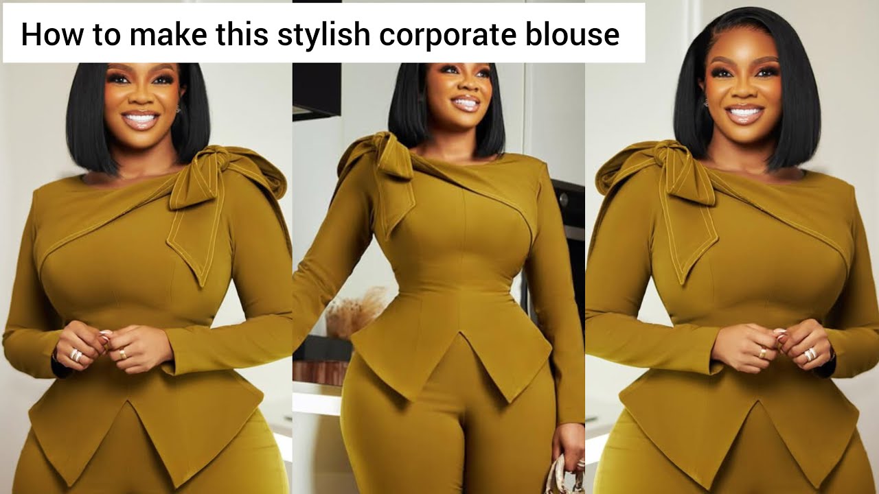 HOW TO MAKE THIS CORPORATE ENGLISH BLOUSE_ Pattern drafting