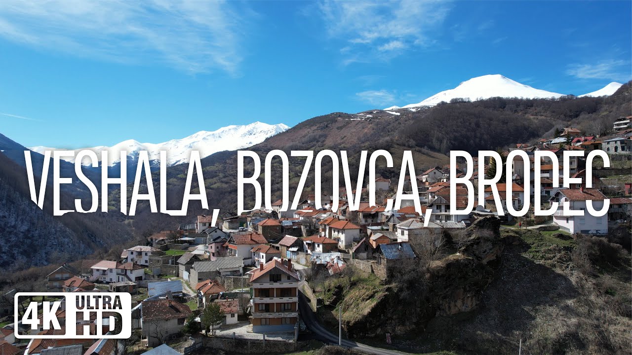 4K UHD - Flying over the Balkans (Veshalla, Bozovca, Brodec). Relaxing music with beautiful nature.