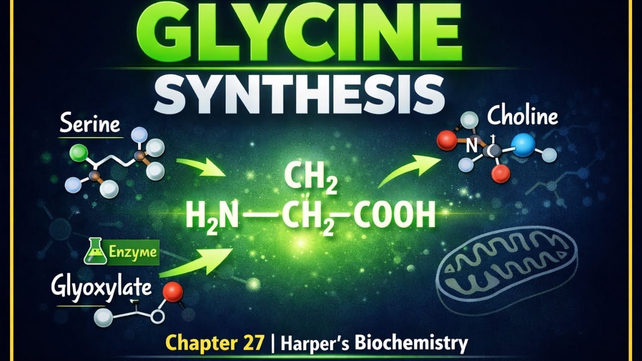 Glycine Synthesis Pathways| Harper's Biochemistry | Chapter 27 | Lecture 3/9