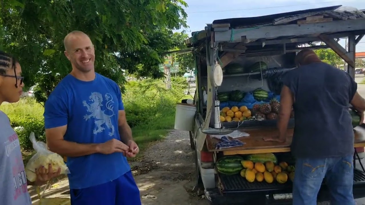Roadside Fruit Buying in Jamaica