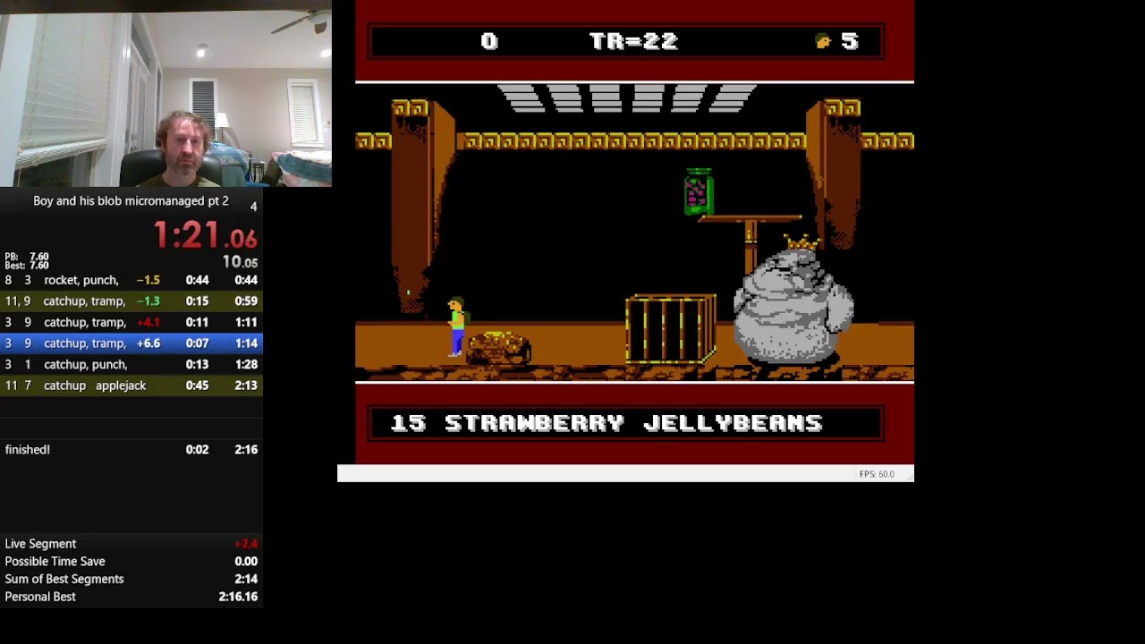 A Boy and his Blob. NES speedrun personal best -  
