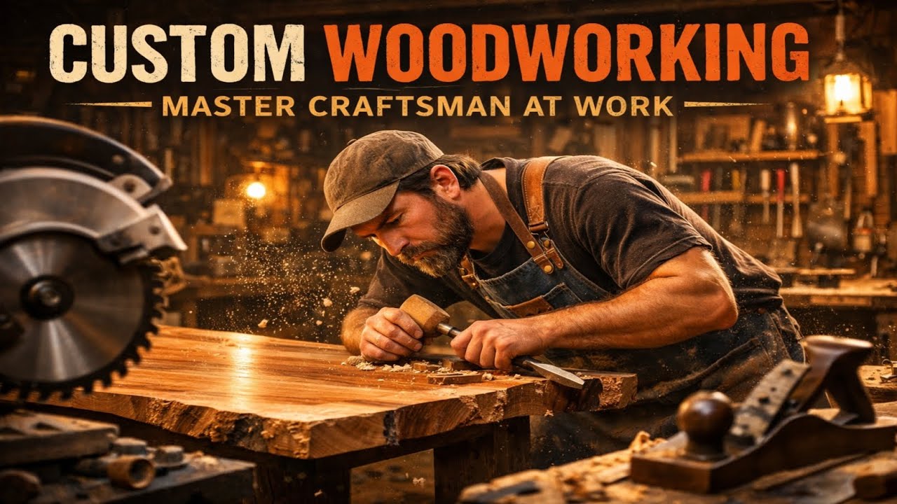 Master Woodworkers Crafting Unique Custom-Made Tables | Expert Furniture Making