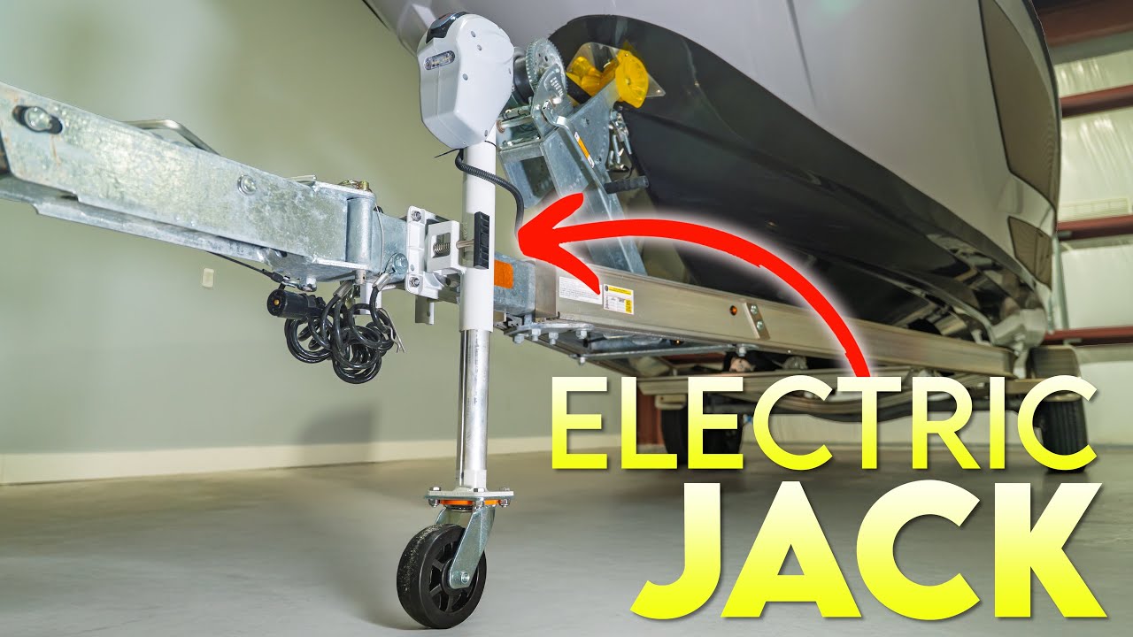 7 Pin Powered Tongue Jack | Effortless Connect / Disconnect Your Boat Trailer
