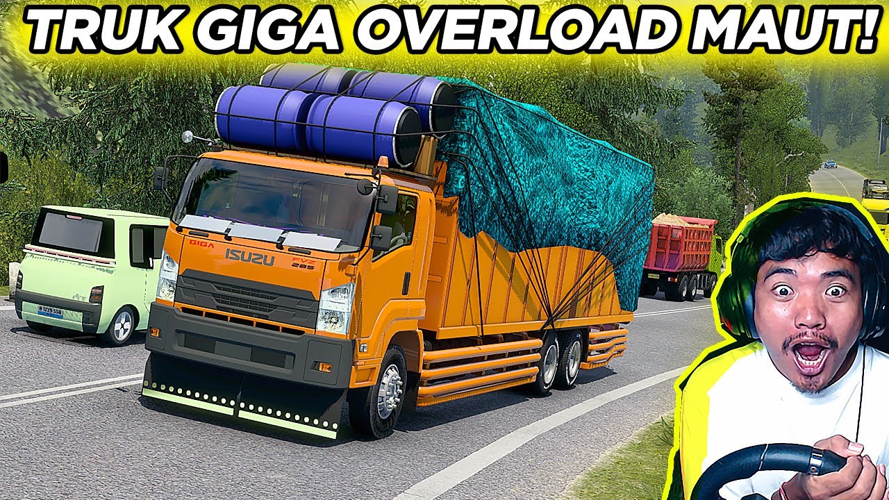 Truk Giga Overload Nanjak Ekstrim Panorama Sumatra - ETS2