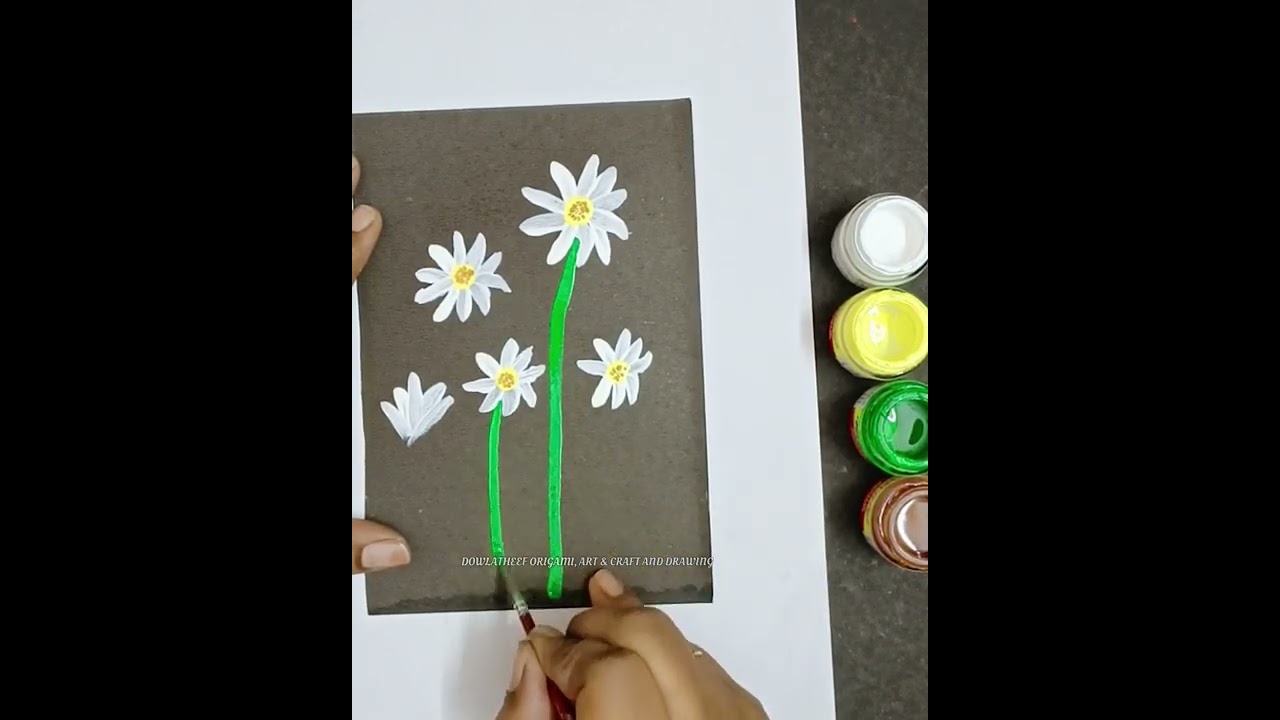 White Daisy flower Art