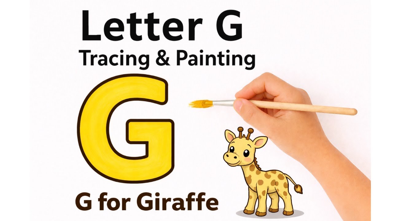 How to Teach Letter G to Toddlers | Write, Trace & Paint G | G Is for Giraffe