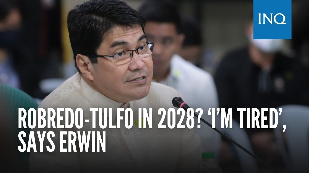 Robredo-Tulfo in 2028? ‘I’m tired’, says Erwin