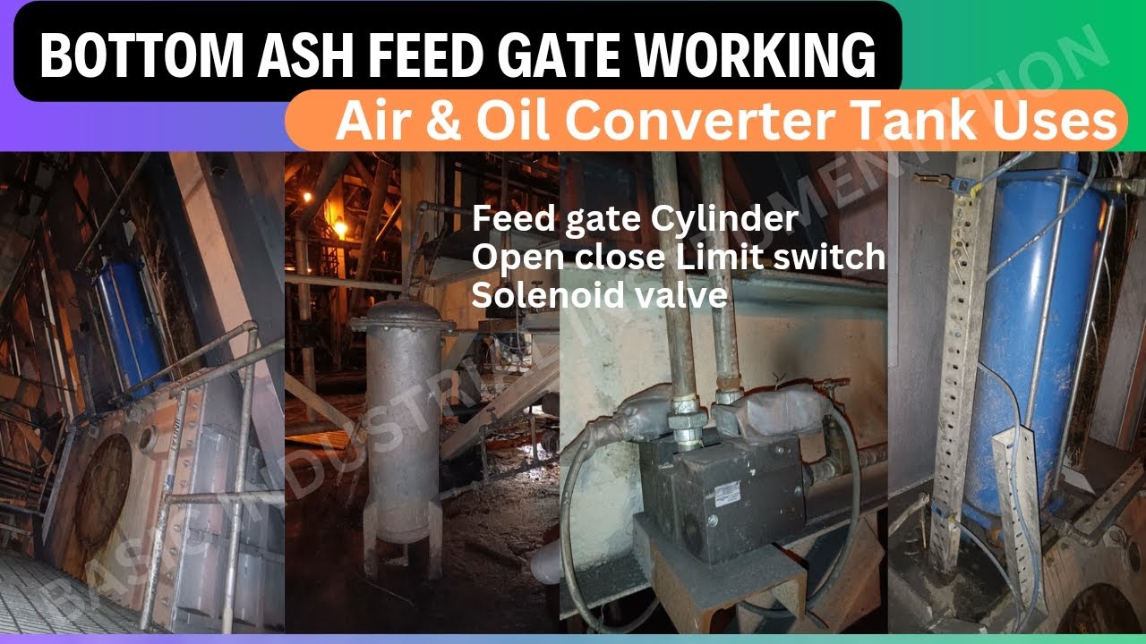 Bottom ash hopper feed gate working 