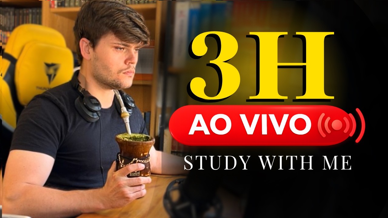 🔴 AO VIVO AGORA: Estude comigo | Study With Me 3H (Pomodoro 50/10)