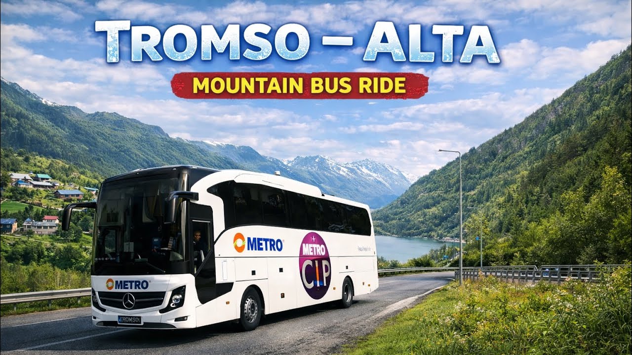 ETS2 Nordic Horizons | Tromsø to Alta Arctic Coach Drive | Mercedes-Benz Bus