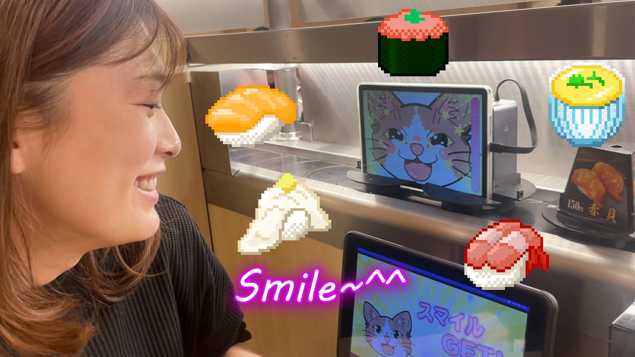 [Vlog] くら寿司で スマイルチャレンジ