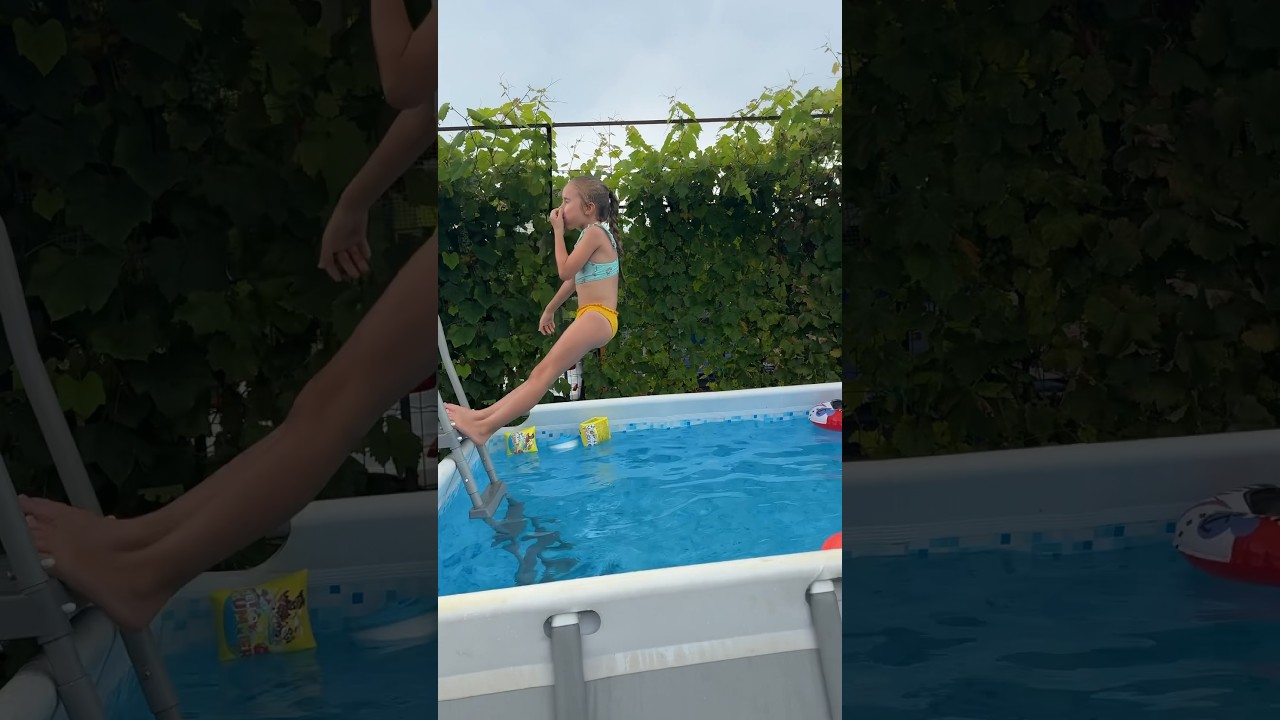 ERIKA SI TUFFA NELLA PISCINA PROFONDA! 🫣 #shorts