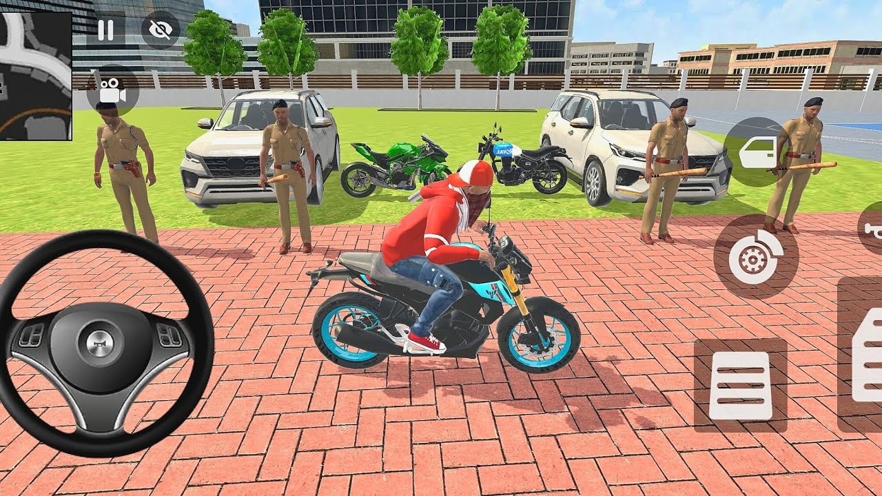 Franklin parked 2️⃣ bikes and 2️⃣ Fortuner cars in the garden of his house ❤️ indian theft aura game