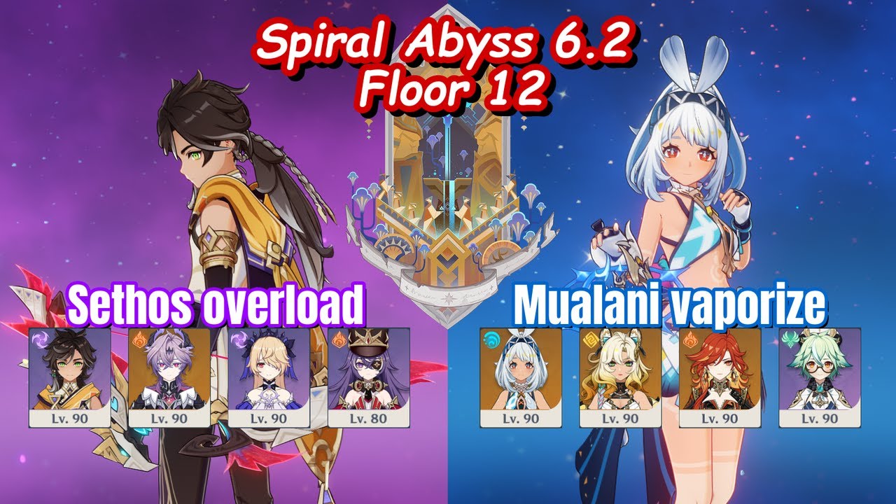 🔥Sethos overload is DEADLY💥 C6 Sethos & C0 Mualani | Spiral Abyss 6.2 | Genshin Impact