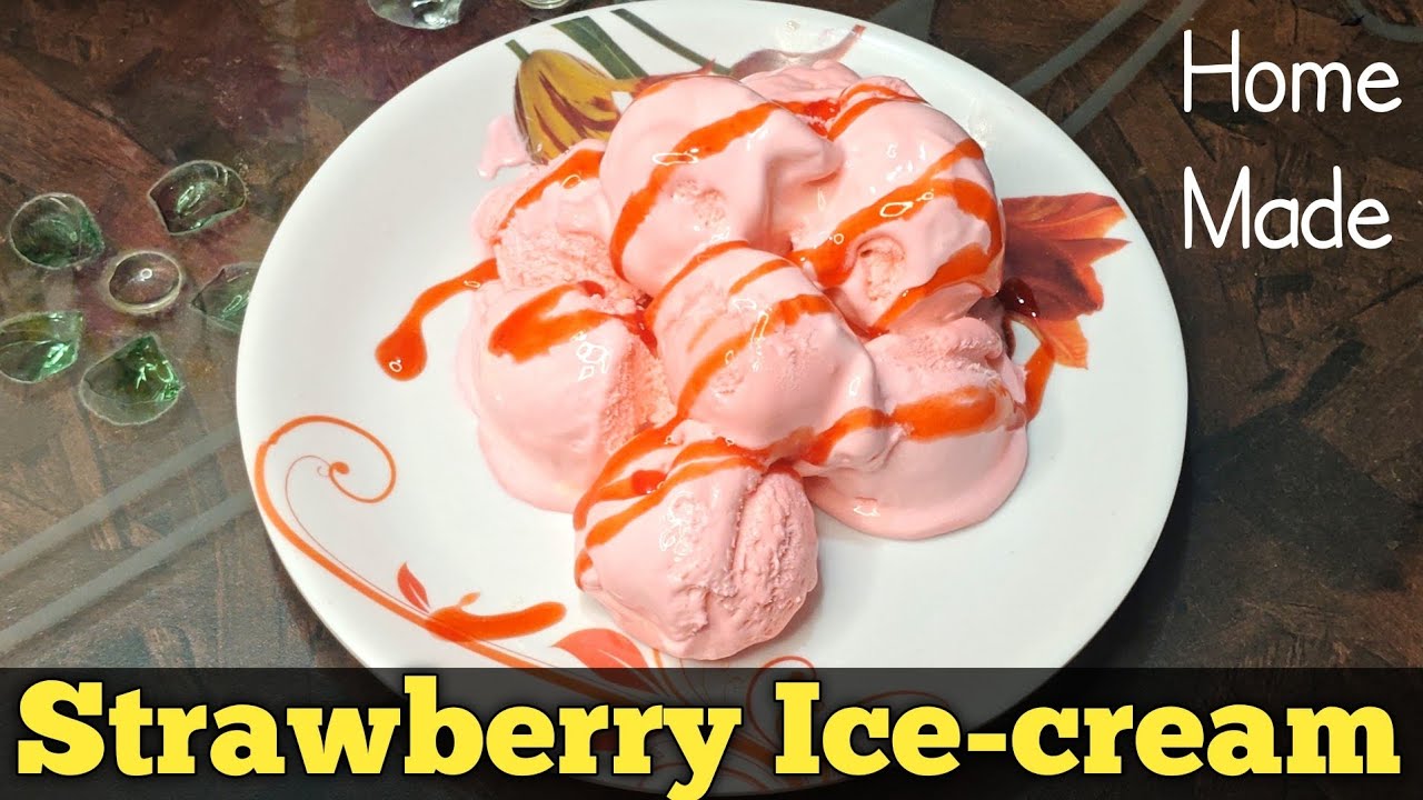 Homemade Strawberry Icecream | 5 Minute Ice Cream Recipe | आईसक्रीम रेसिपी 