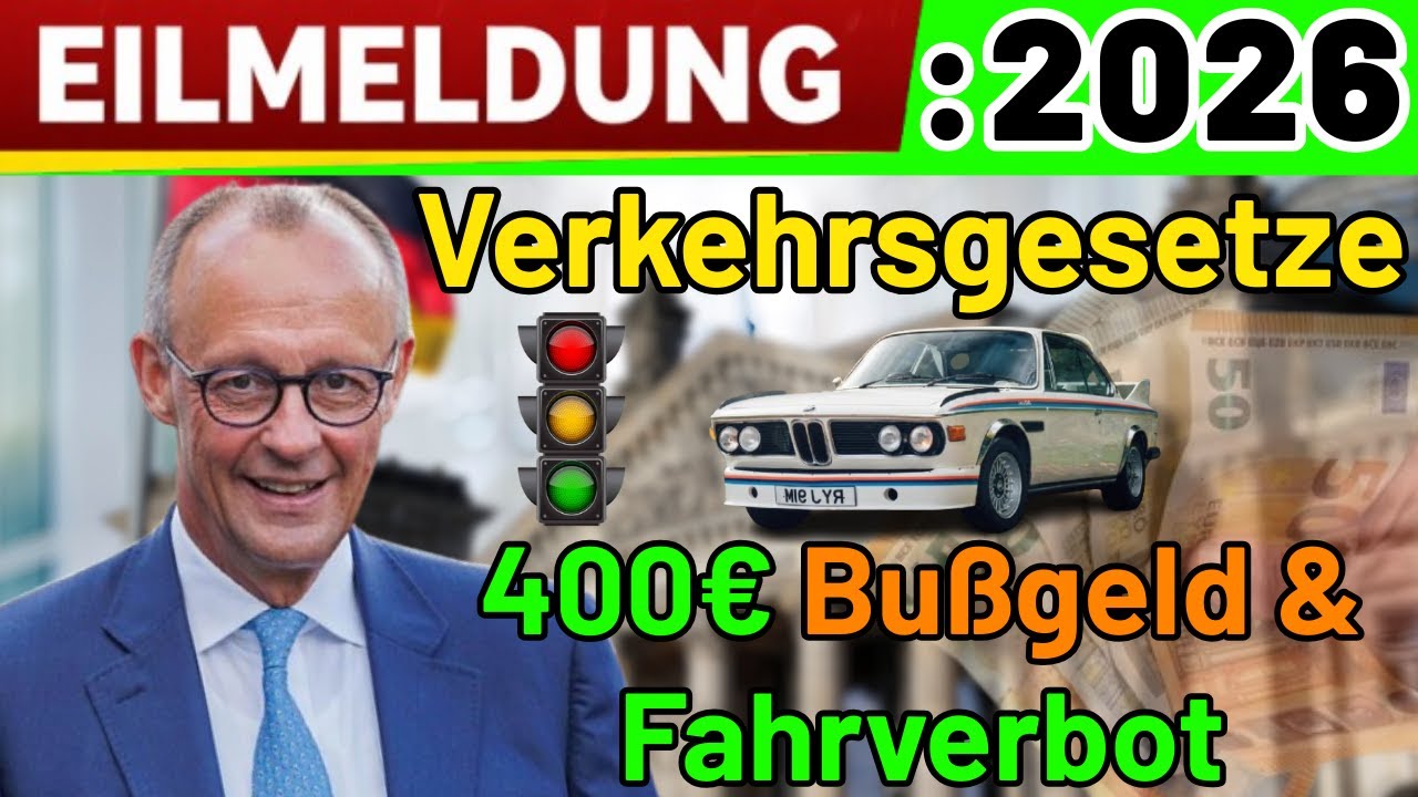 💥 BREAKING: Neue Verkehrsgesetze 2026 | Bis zu 400€ Bußgeld & Fahrverbot | Wichtig für Rentner