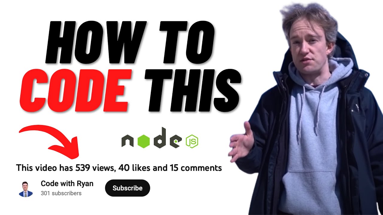 How to replicate Tom Scott's 'This video has X views' video with Node.js and YouTube Data API