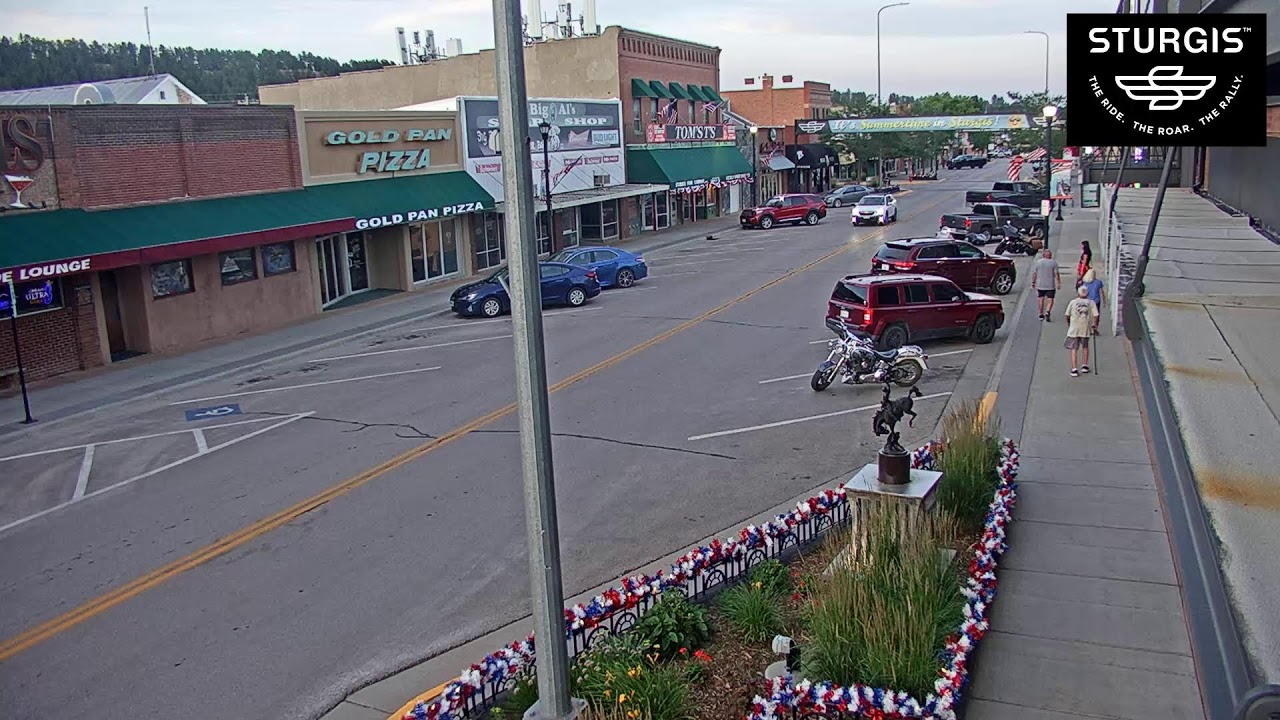 Live View from Hotel Sturgis on Main St. and Harley-Davidson Way in Sturgis SD