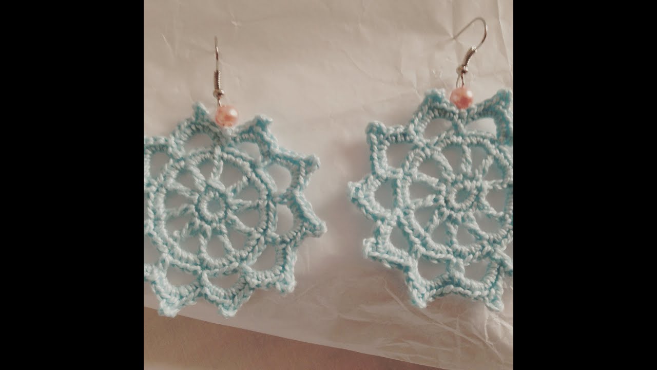 Hacer paso a paso unos pendientes de estrella en crochet