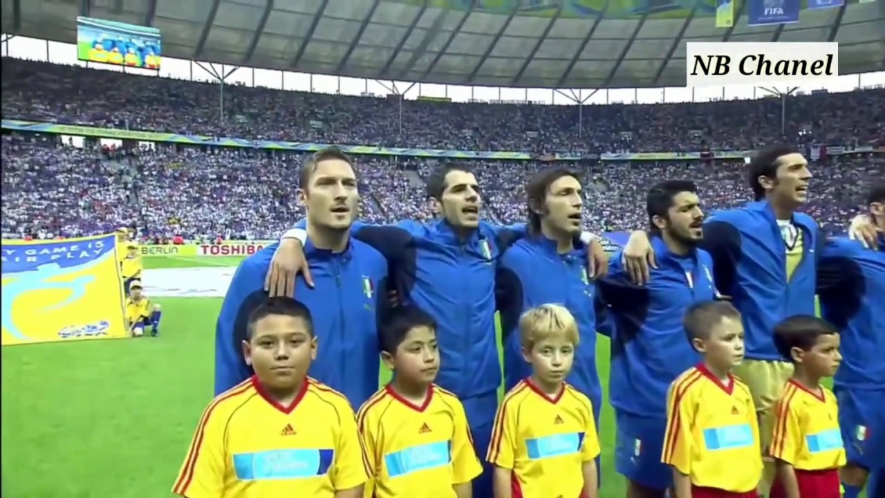 ITALY vs FRANCE, WC GERMANY 2006. ITALIAN NATIONAL ANTHEM.