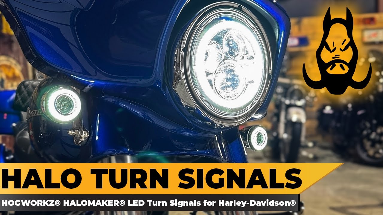 HOGWORKZ® HALOMAKER® LED Front & Rear Turn Signals for Harley-Davidson® | 1157 Base, Bullet Lens