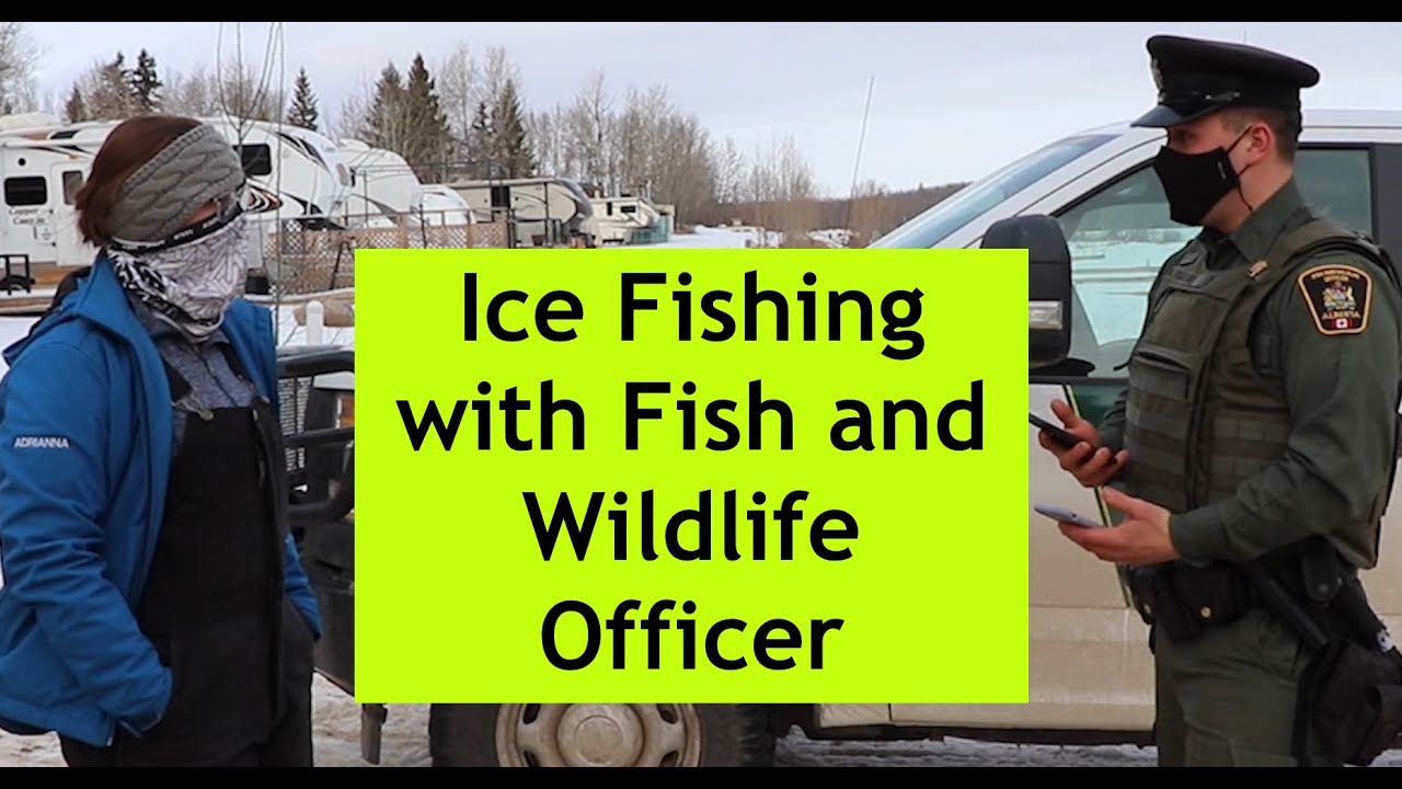 Ice Fishing with Fish and Wildlife Officer