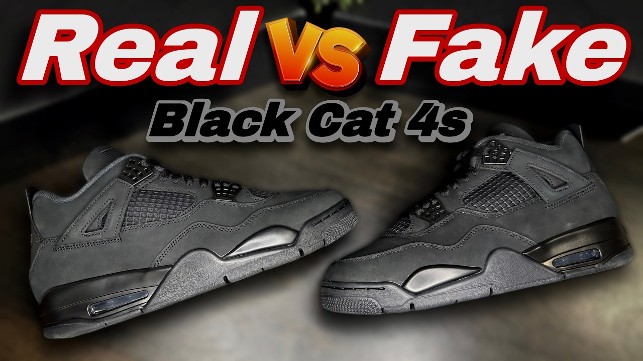 Настоящее против подделки — Jordan 4 Black Cat «2025»