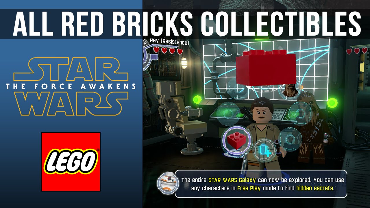 LEGO Star Wars The Force Awakens - All Red Brick Locations (Red Leader Trophy / Achievement) Guide