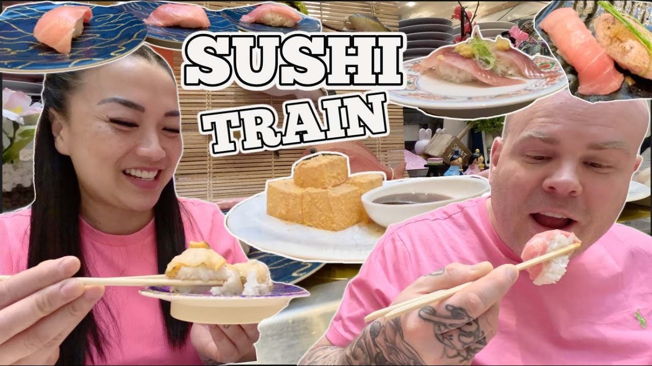 OUR FAVOURITE *SUSHI TRAIN (CASUAL MUKBANG) | SASVlogs