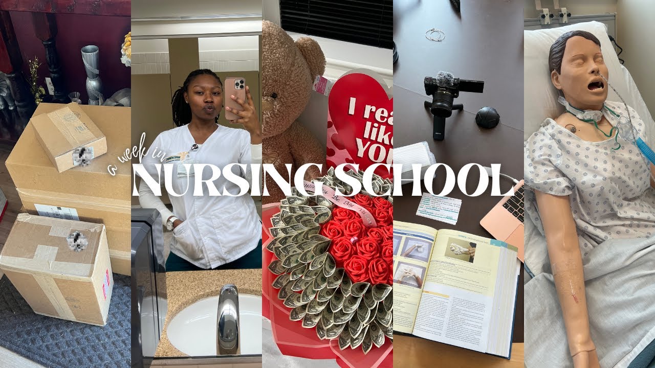 A WEEK IN NURSING SCHOOL 🩺 CLINICALS + PR UNBOXINGS + LOTS OF STUDYING + A VALENTINE? & MORE!