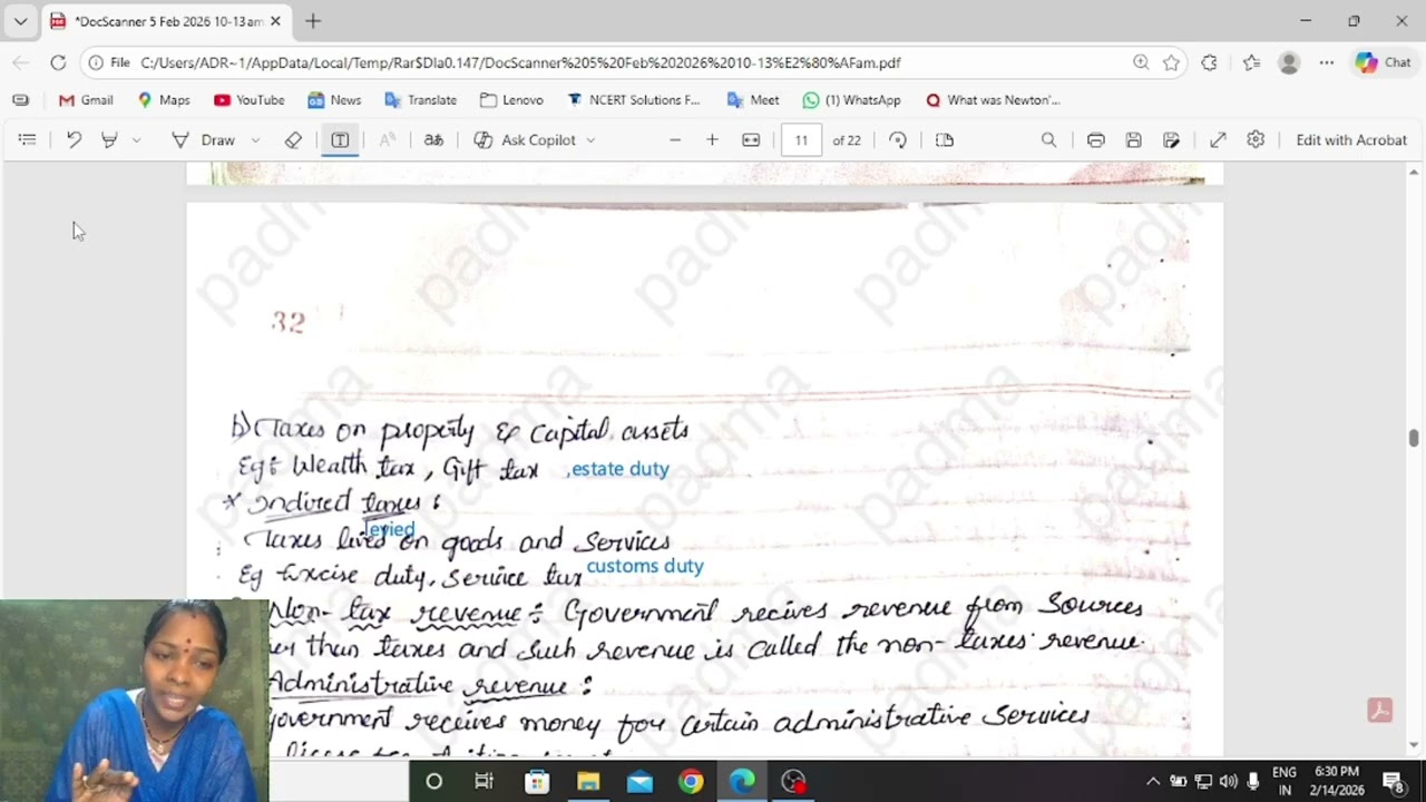 Intermediate first year economics 5 marks ( public finance )