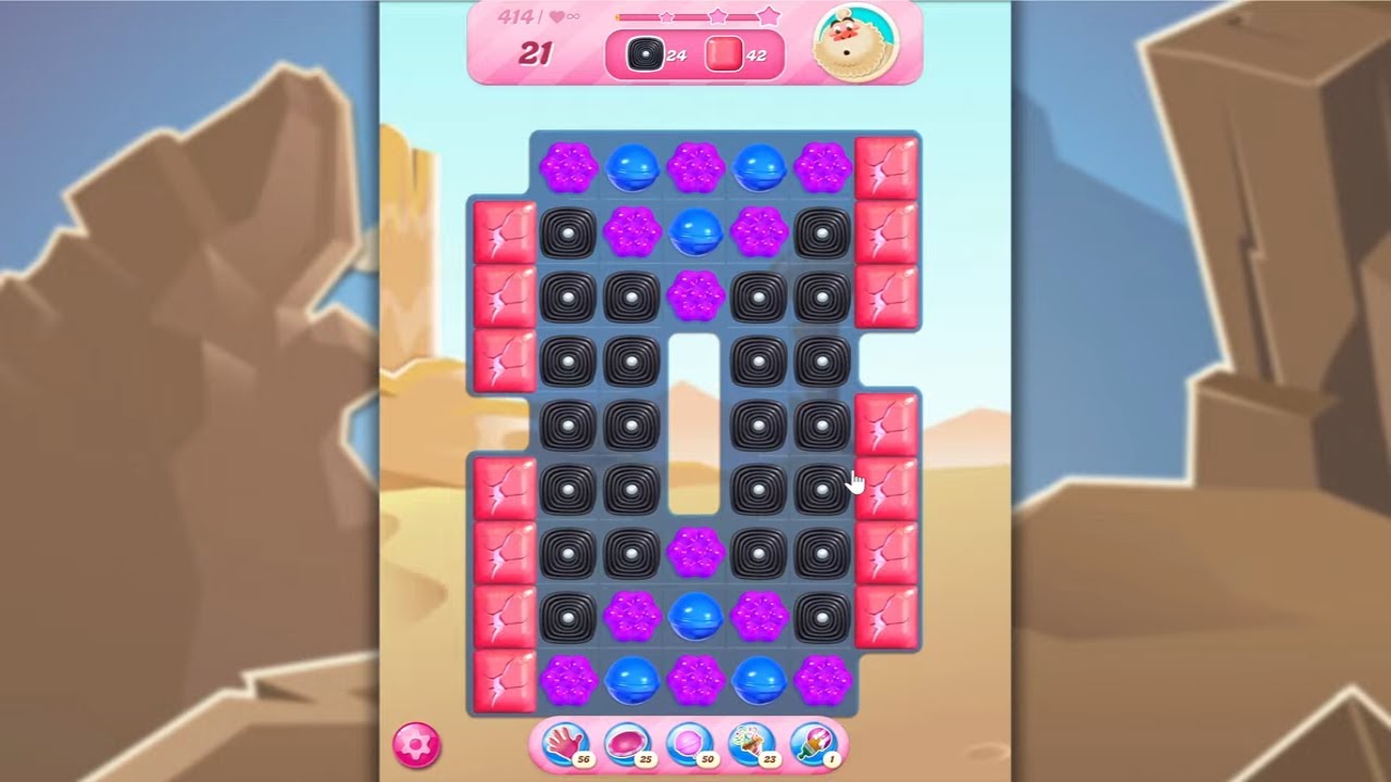 Candy Crush Saga LEVEL 414 NO BOOSTERS (new version)🐟☑️