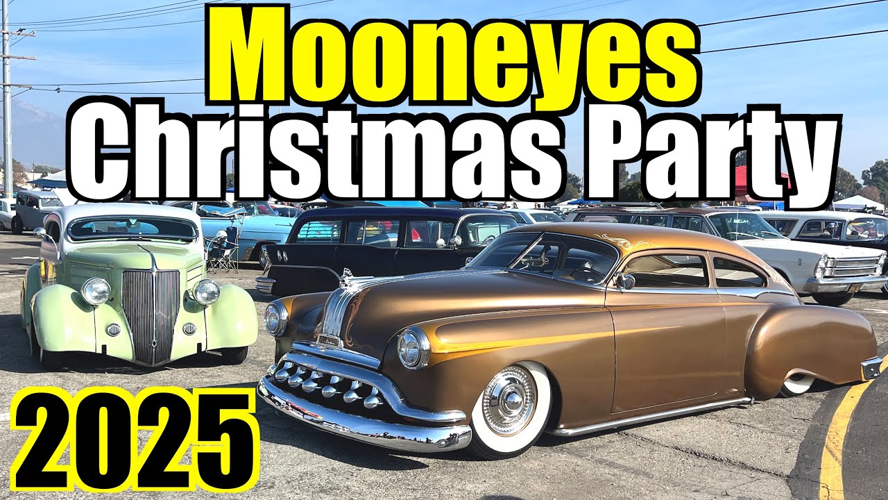Mooneyes Christmas Party 2025 - Car Show At In-N-Out Dragstrip In Pomona