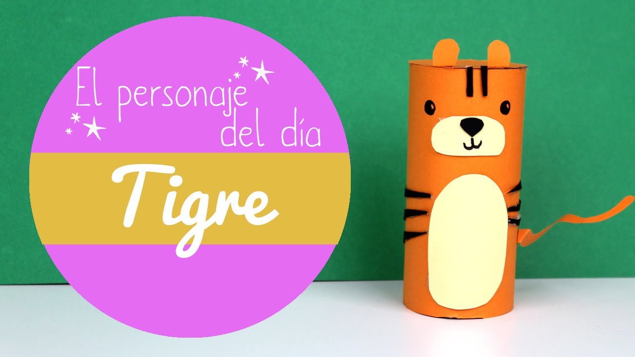 MANUALIDADES de TIGRES 🐯🐯 ¿Cómo hacer un tigre de manualidades de Papel para niños?