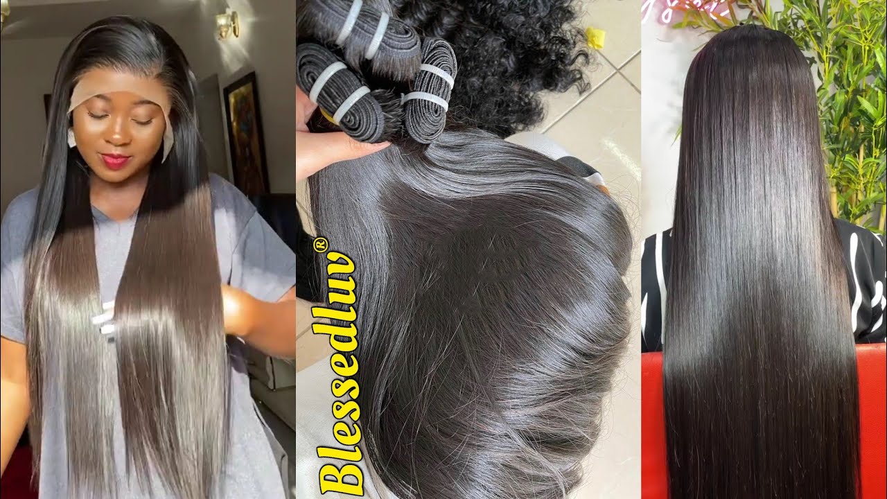 Worlds Most Silkiest  Hair, Bone Straight Hair, Vietnamese Double Drawn  Hair