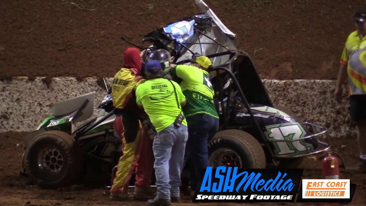 Sprintcars: Luke Oldfield Rollover - Archerfield Speedway