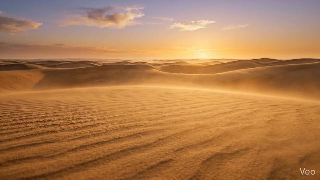 Endless Desert Drift 🌵 Soft Wind Over Golden Dunes | Relaxing Ambient Desert Sounds