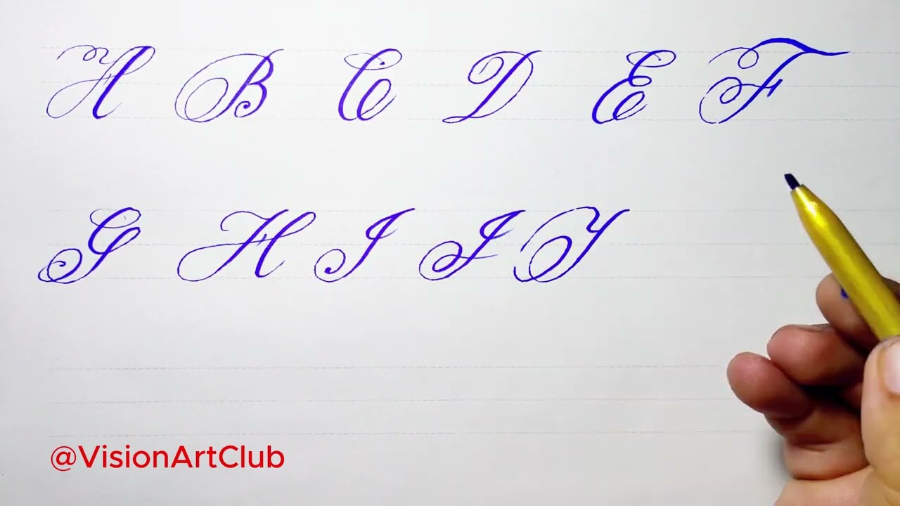 English Calligraphy | Easy to learn | Modern Calligraphy | Copperplate or Round Hand | A to Z