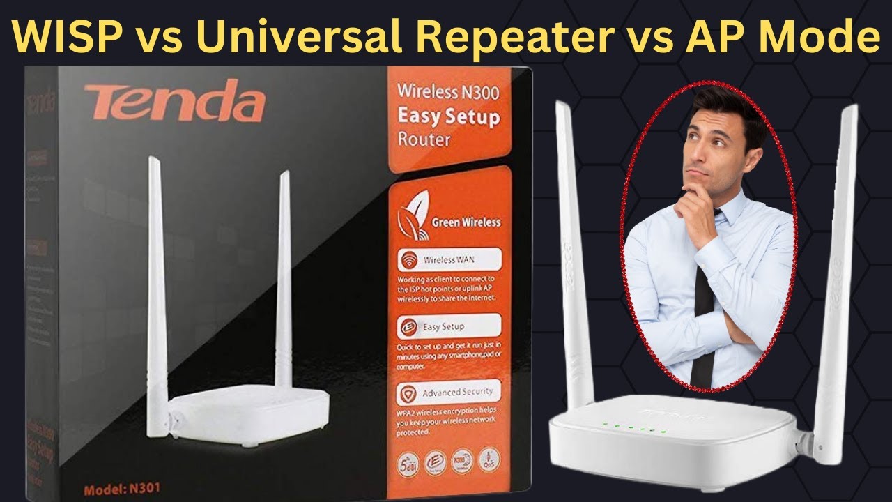 Tenda Router Difference WISP vs Universal Repeater vs AP Mode
