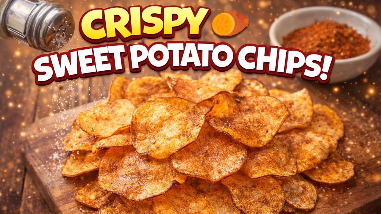 How To Make Crispy Sweet Potato Crisps 🍠 | Easy Homemade Chips #Shorts