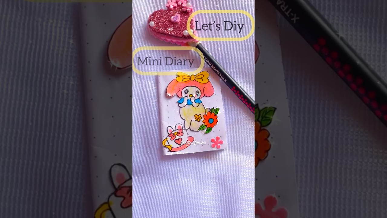 DIY Mini Diary For Kids #youtubeshorts #shorts