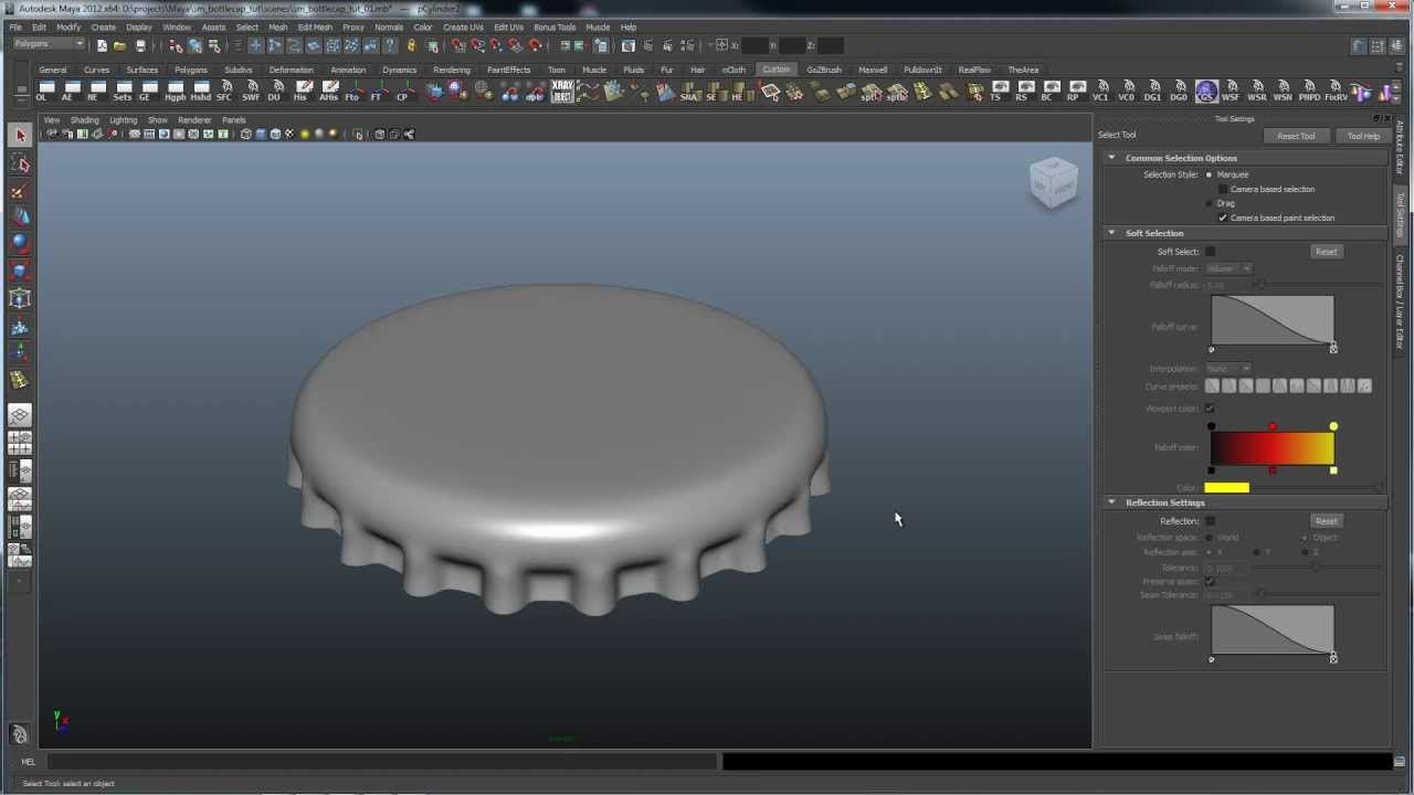 Modeling a Coca-Cola Bottle Cap in Maya