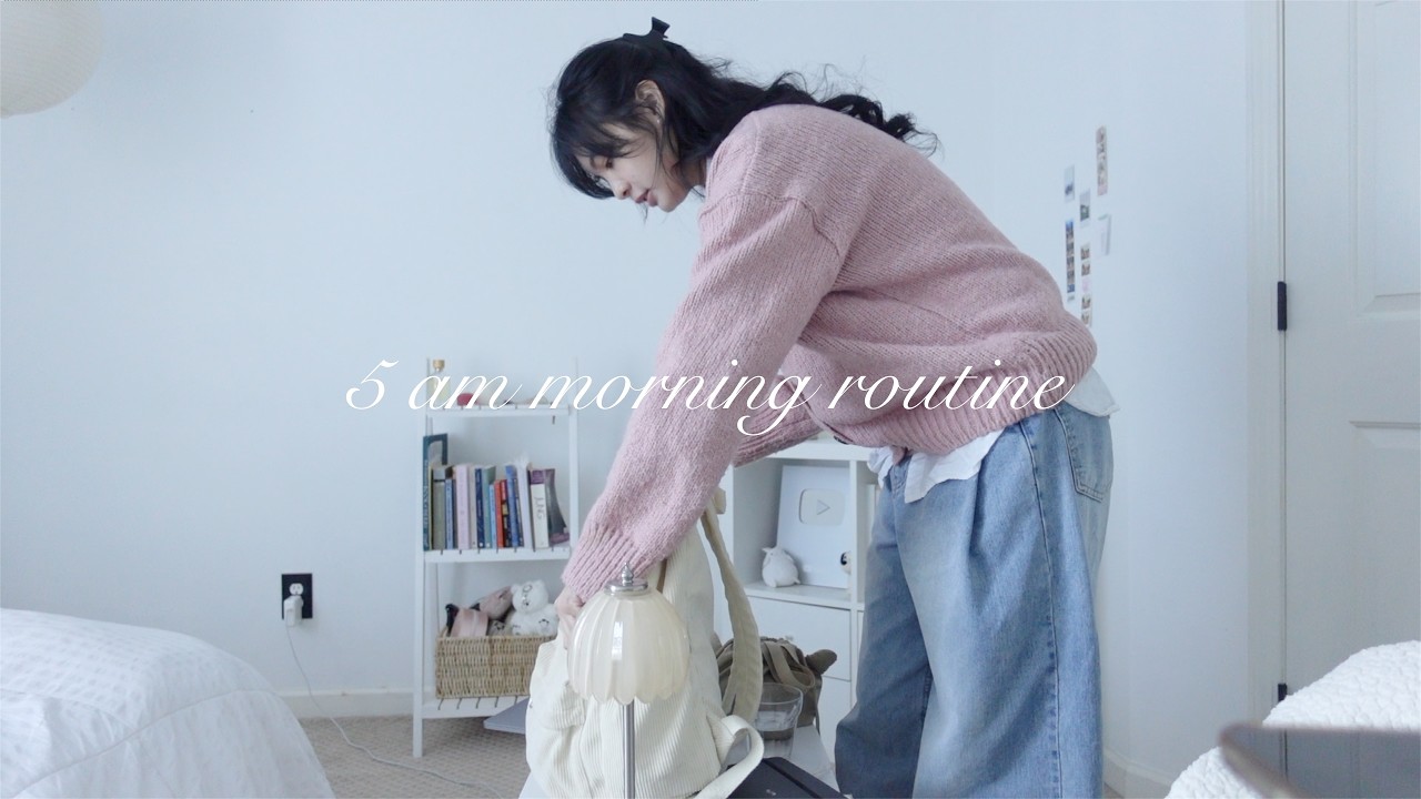 5 am morning routine 🍀: getting my spark back, uni student's slow mornings & starting to enjoy life