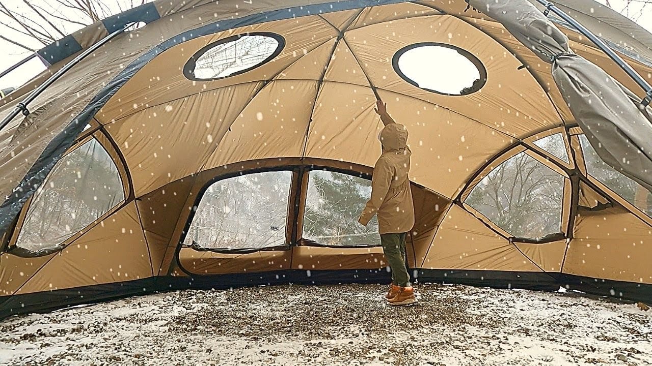 우주선 같은 텐트를 소개합니다 | 광활한 쉘터 | 위오 야크돔 550 | WIWO YAK DOME550 | WINTER CAMPING