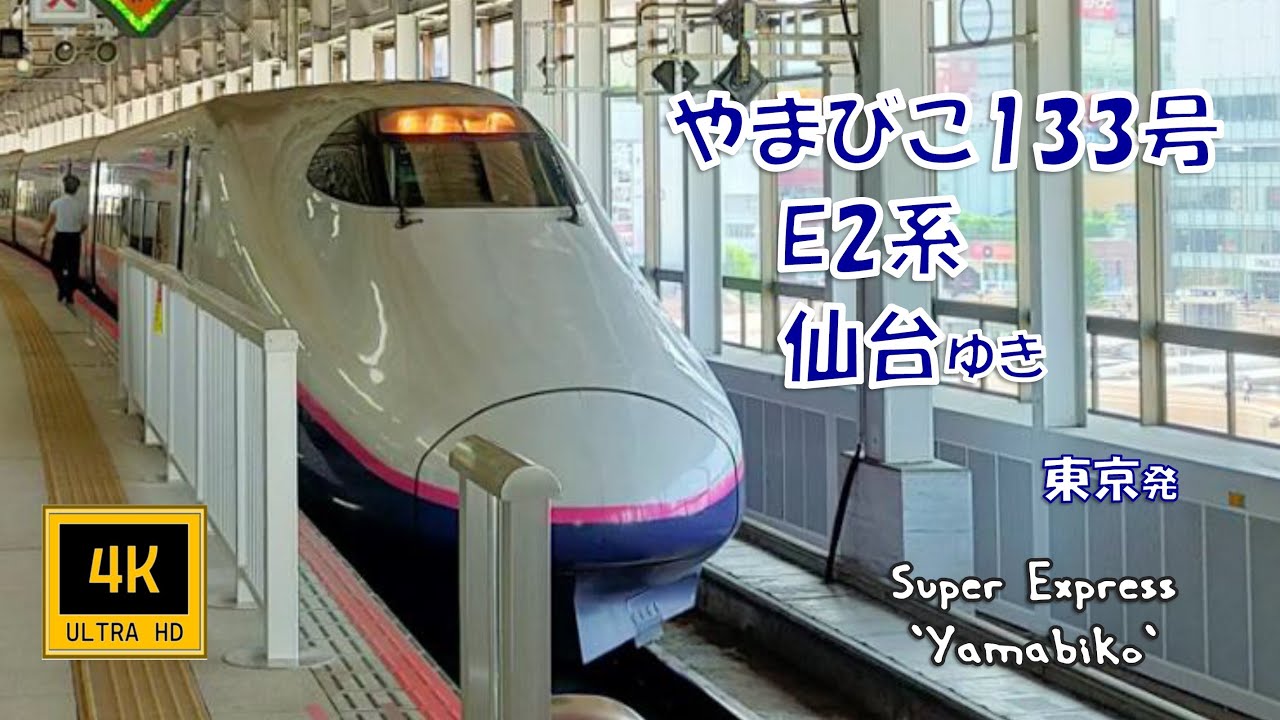 東北新幹線 やまびこ133号 E2系 仙台ゆき(車窓)　Tohoku Shinkansen. Yamabiko No.133. For Sendai.