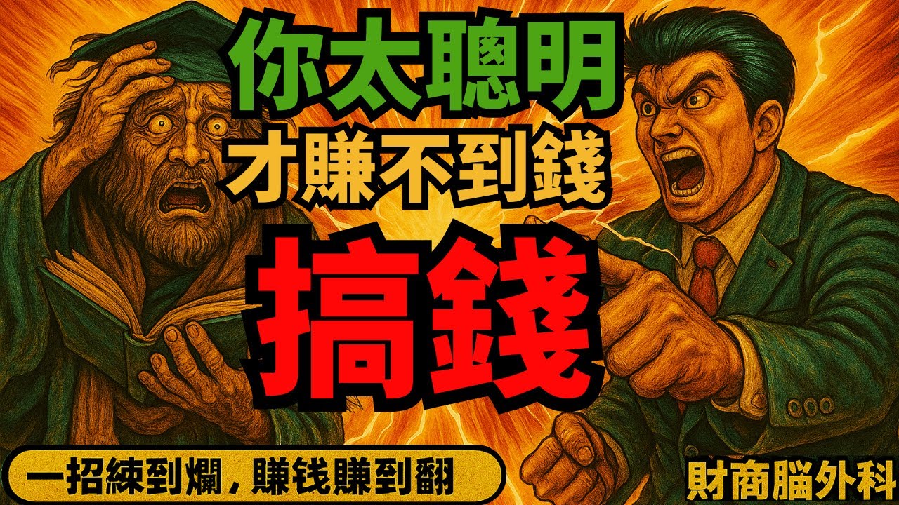 太聰明，賺不到錢【超長乾貨警告】搞錢只要一招練到爛，賺錢賺到翻｜財商腦外科｜強項深耕、節奏設計、行為鍊複製、可操作搞錢策略、反人性執行法、收入模組與翻身節奏全攻略