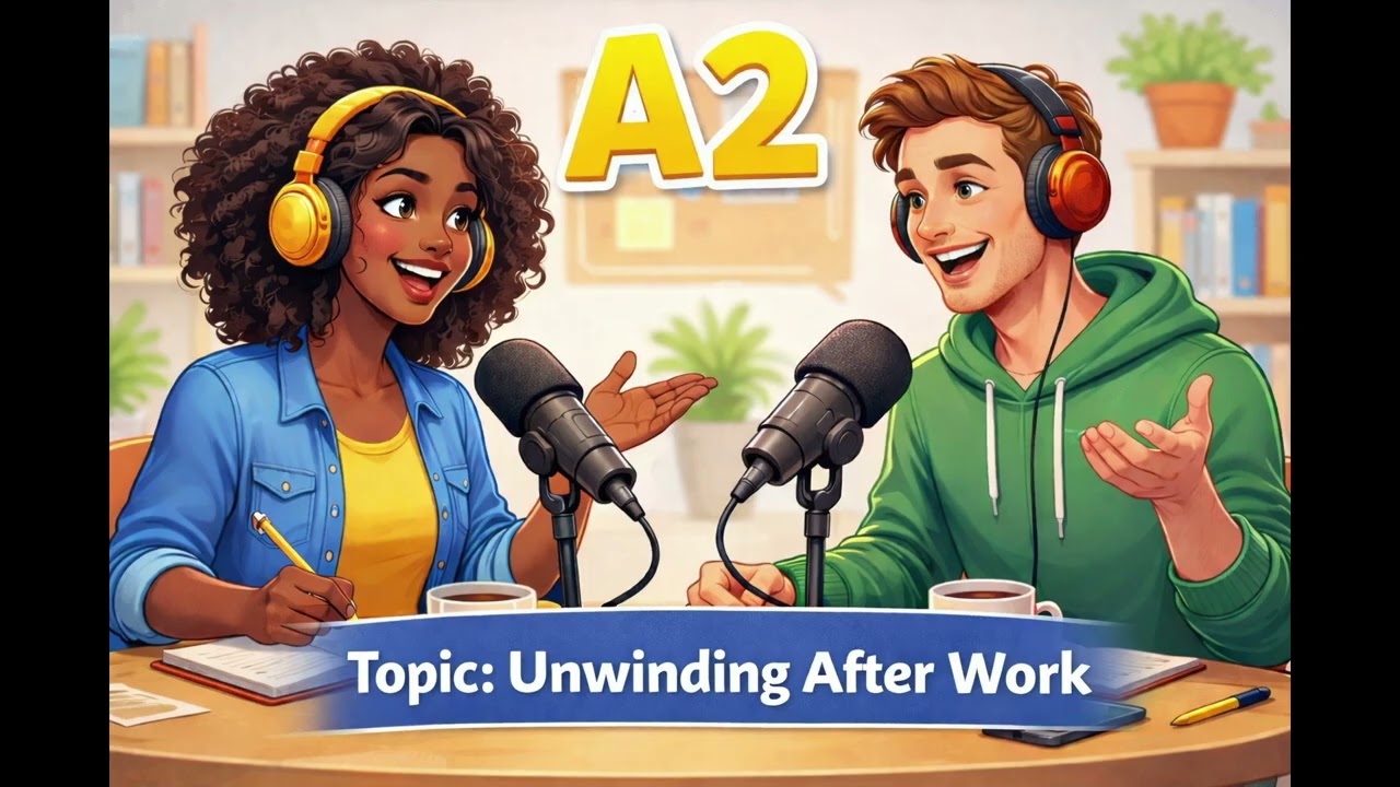 Topic Unwind After Work | A2 Level English Podcast | Perfect for Beginner and Intermediate Students